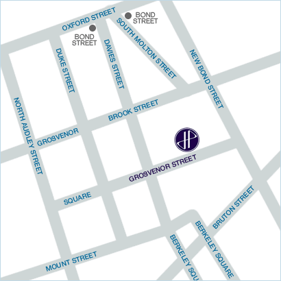 Map of HP Four LLP - 17 Grosvenor Street, London. W1K 4QG (UK)